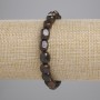 Armband aus Bronzit, facettiert, Durchmesser 7–12 × 7–8 mm, Länge ca. 18 cm, elastisch