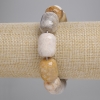 Versteinertes Korallenarmband aus Barrel-Perlen, Durchmesser ca. 19×15 mm, Länge ca. 18 cm, Stretch