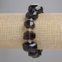 Armband Rauchquarz facettiert, Durchmesser 12–18×10–13 mm ±, Seed-Beads 5 mm ±, Länge 18 cm ±, Stretch