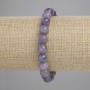 Iolith-Armband, glatte Kugeln, Durchmesser ca. 8 mm, Länge ca. 18 cm, elastisch