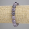 Iolith-Armband, glatte Kugeln, Durchmesser ca. 10 mm, Länge ca. 18 cm, elastisches Stretchband