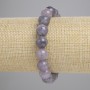Iolith-Armband, glatte Kugeln, Durchmesser ca. 10 mm, Länge ca. 18 cm, elastisches Stretchband