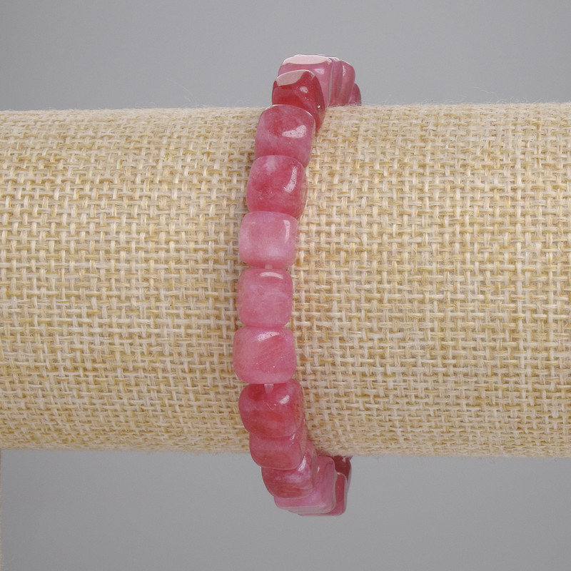 Turmalin-Würfel-Armband, Ø 8 mm, Länge ca. 18 cm, elastisch