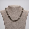 Kette aus Rauchtopas, facettierte Kugeln, Durchmesser ca. 9 mm, Länge ca. 45 cm, mit Verschluss