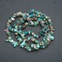 Faden aus natürlichem Chrysokoll-Krümel, Durchmesser 6×4 mm, Länge 80 cm +