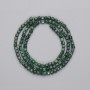 Malachit-Würfelperlen, facettiert, Durchmesser 3×3 mm ±, auf Schnur, Länge ca. 39 cm