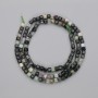 Elbaite-Turmalin facettierte Würfelperlen, Durchmesser ca. 3×3 mm, auf Schnur, Länge ca. 38 cm+