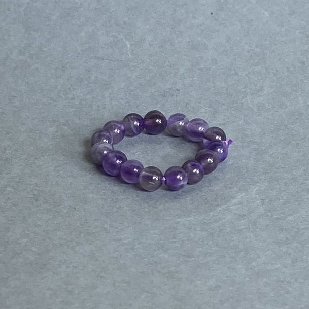 Amethyst-Armband, glatte Kugel, Ø ca. 4 mm, Stretch-Faden