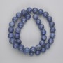 Perlen aus Schwammkoralle, glatte Kugeln, Durchmesser ca. 10,5 mm, Länge ca. 39 cm, auf Faden