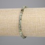 Armband aus Prehnit, facettierte Würfel, Durchmesser 4×4 mm, Länge ca. 18 cm, elastisches Armband