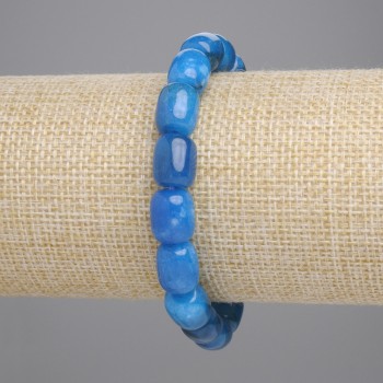 Apatit-Barrel-Perlenarmband, Durchmesser 11×9 mm, Länge ca. 18 cm, Stretch