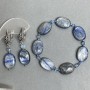 Schmuckset aus Kianit, Topas und Hämatit