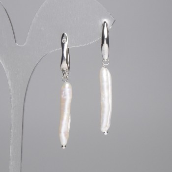 Ohrringe mit Barockperlen 27×5 mm ±, Länge ca. 45 mm ± (in verschiedenen Größen)