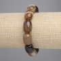 Achat-Barillo-Perlenarmband, ca. 15×12 mm, Länge ca. 18 cm, Stretch