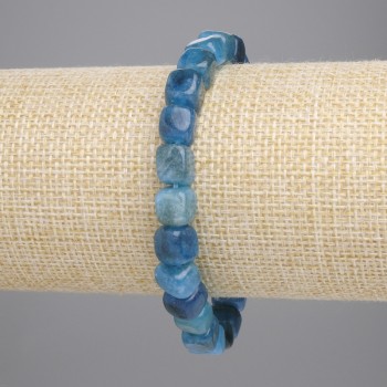 Apatit-Armband Würfel 7×7 mm, Länge ca. 18 cm, elastisch