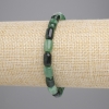 Smaragd-Armband in Barrel-Form, Durchmesser ca. 9×6 mm, Länge ca. 18 cm, Stretch