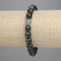Armband aus Smaragd, glatte Kugeln, Durchmesser ca. 8 mm, Länge ca. 18 cm, elastisches Dehnarmband