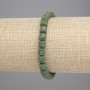 Armband aus grünem Vulkanlava – zylindrische Perlen, Durchmesser ca. 6×6 mm, Länge ca. 18 cm, elastisches Armband