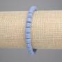 Armband aus blauem Lavastein, zylindrische Perlen ca. 6 × 6 mm, Länge ca. 18 cm, elastisches Stretchband