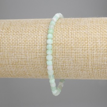 Armband aus Smaragd, facettierte Würfel, Durchmesser ca. 4 × 4 mm, Länge ca. 18 cm, Stretch-Armband