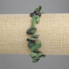 Zoisit-Armband, facettierte Perlen in Schmetterlingsform, Ø 8–16×2–8 mm, Länge ca. 18 cm, Stretcharmband