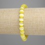 Armband aus gelbem Katzenauge (synthetisch) glatte Kugel, Durchmesser ca. 8 mm, Länge ca. 18 cm, Stretch
