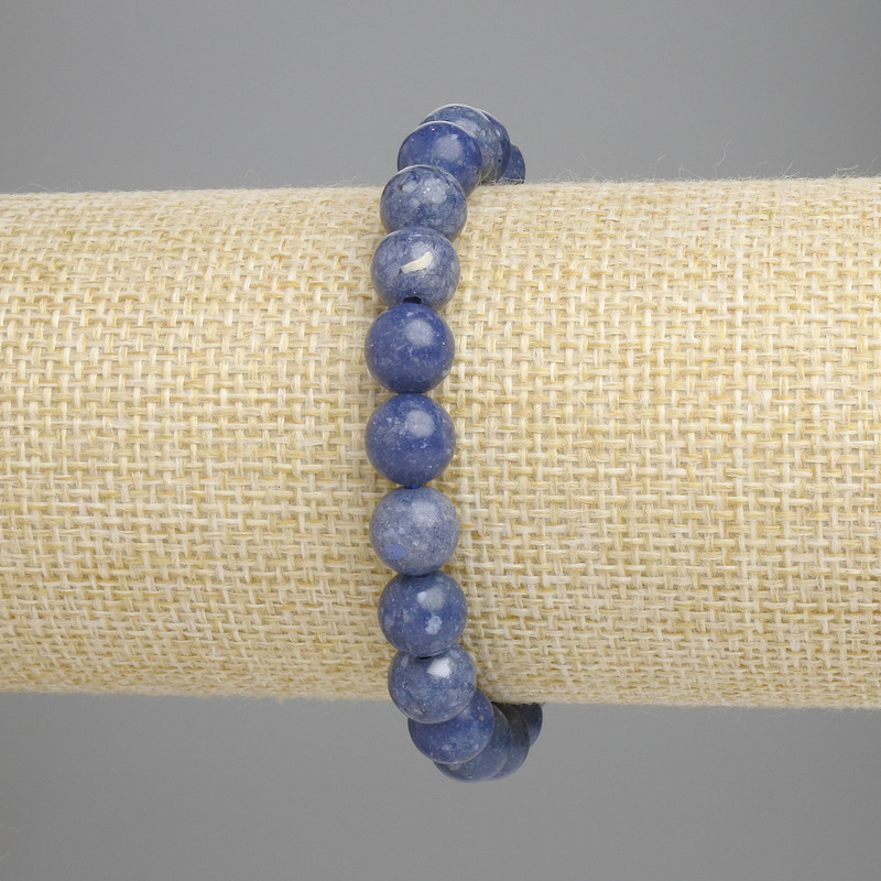 Stretcharmband aus Schaumkoralle, glatte Kugeln 8 mm, Länge ca. 18 cm