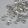 Silberfarbene Perleinsatz, Metallfarbe Silber, Durchmesser ca. 7×4 mm, Loch ca. 3,6 mm, Verpackung ca. 20 g ~ ca. 35 Stück