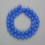 Apatit-Perlen, glatte Kugeln, Ø 10 mm ±, Länge ca. 38 cm ±, auf Schnur