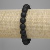 Schungit-Armband, facettierte Kugeln 10 mm, Länge ca. 18 cm, Stretch