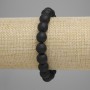 Schungit-Armband, facettierte Kugeln 10 mm, Länge ca. 18 cm, Stretch