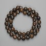 Tigerauge-Perlen, facettierte Kugeln 10 mm, Länge ca. 40 cm, auf einer Schnur