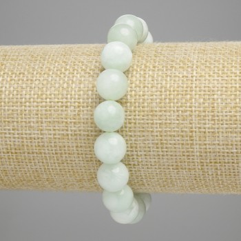 Armband aus Angelit – glatte Kugeln 10 mm ±, Länge ca. 18 cm ± Stretch-Armband