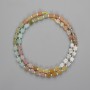 Perlen-Sortiment Howlith Rhodonit Achat kubische Perlen 4×4 mm ± Seed-Beads 3 mm ±, Länge ca. 38 cm auf der Schnur