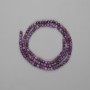 Charoit-Perlen, facettierte Würfel 3×3 mm, Länge ca. 39 cm, auf Faden