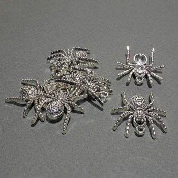 Anhänger Spinne, Durchmesser 24×26 mm ±, Verpackung 7 Stück, 20 g