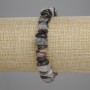 Armband aus Rutilquarz-Haarquarz-Chips, 8–11 × 3–4,5 mm, 5 mm ±, Länge ca. 18 cm, Stretcharmband