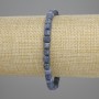 Versteinertes Korallenarmband, facettierte Würfel 5×5 mm, Länge ca. 18 cm, Elastik-Schnur