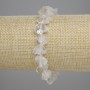 Armband aus Bergkristall, unbehandeltes Natursteinmaterial, Durchmesser 9–14×8–9 mm ±, Rocailles 3 mm ±, Länge 18 cm ±, Stretch-Armband