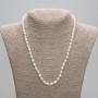 Halskette aus natürlichen Flussperlen, 8–8,5 × 5–6 mm ±, Länge 45 cm ± 5 cm Verlängerungskette