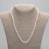 Perlenkette aus natürlichen Flussperlen, 7,5–8 × 6 mm ±, Länge 45 cm ± 5 cm Verlängerungskette