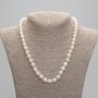 Kette aus natürlichen Flussperlen 9–10 × 8–8,5 mm, Länge ca. 45 cm ± 5 cm Verlängerungskette