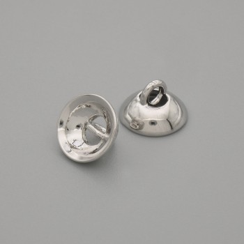 Preis pro Stück – Endkappe für Perle, silberfarbene Metallfarbe, Durchmesser 8×1 mm ± Loch, Durchmesser 1,8 mm+