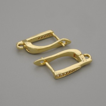 Goldfarbene Ohrhaken 16 × 1,5 mm – Paar