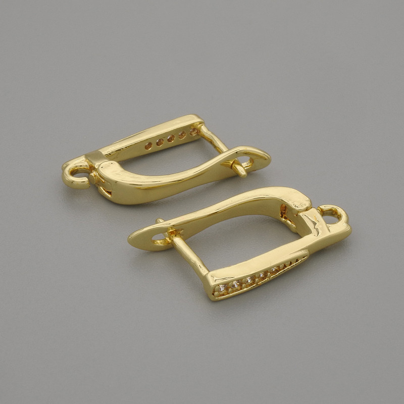 Goldfarbene Ohrhaken 16 × 1,5 mm – Paar