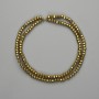 Facettierte Hämatit-Rondell-Perlen in Goldfarbe, 4×2,5 mm, Länge 38 cm+