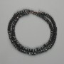 Facettierte Hämatit-Rondell-Perlen 5×1,5 mm, Länge ca. 40 cm