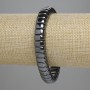 Armband aus Hämatit Rondell-Halbkreis, 10,5×5 mm, Länge ca. 18 cm, Stretch-Armband