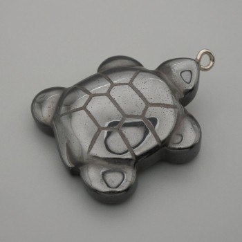 Anhänger Schildkröte aus Hämatit 40×30 mm