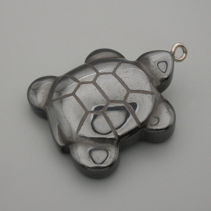 Anhänger Schildkröte aus Hämatit 40×30 mm